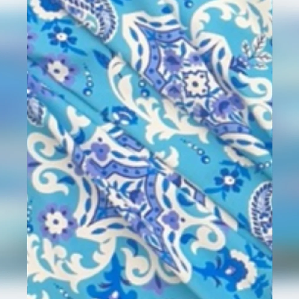 Stella Parker Chic Blue Patterned Maxi Dress - Picture 7 of 9